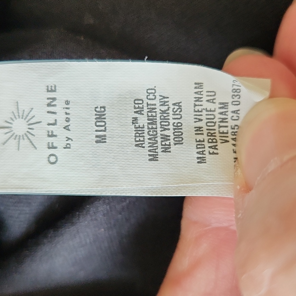 Aerie Black High-Rise Long Inseam Leggings M - Picture 9 of 10